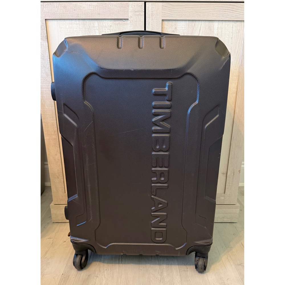 Timberland 24" Hardside Spinner Rolling Suitcase Gray Orange Luggage Travel